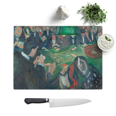 At the Roulette Table by Edvard Munch Chopping Board