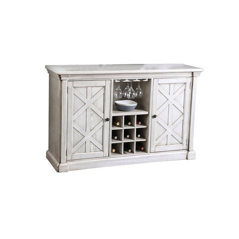 Desserte transitionnelle de 57,9 po, blanc antique
