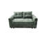 Canapé-lit convertible capitonné 3-en-1 avec 2 coussins lombaires, canapé-lit moderne en velours coulissant de 58 po avec dossier réglable et trois ports USB-1276711431