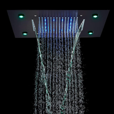 Rain Fixed Shower Head 2.5 GPM GPM with Self-Cleaning