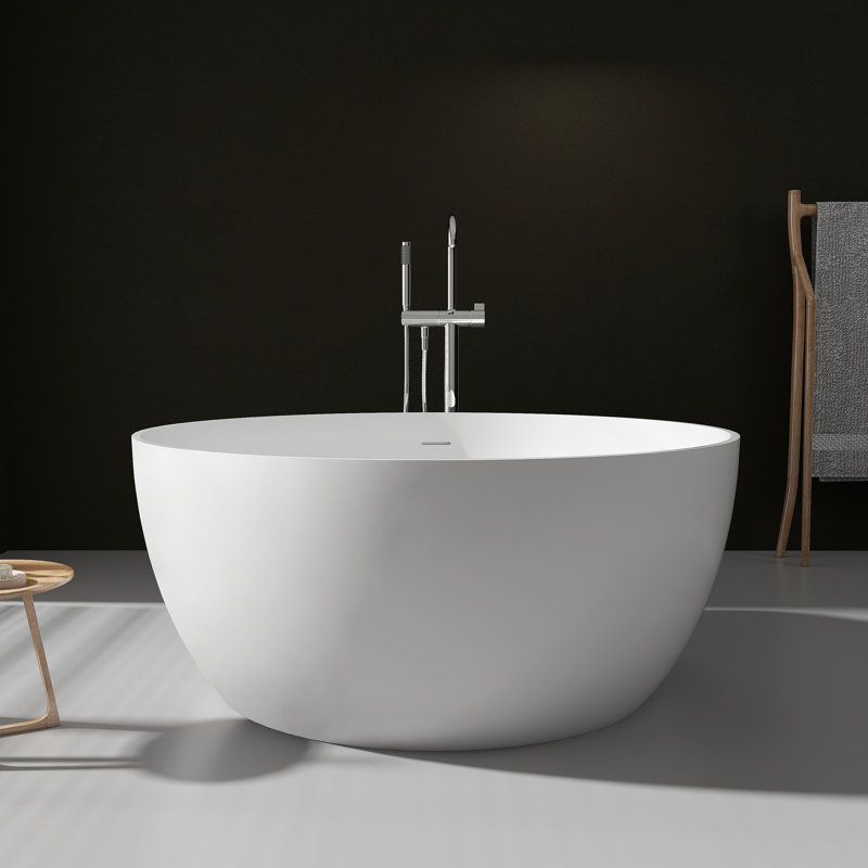 51" Solid Surface Freestanding Soaking Round Tub