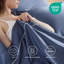 Draps 100% coton de literie - 6 pièces de draps en coton tissé en satin de coton-110115457-110115454