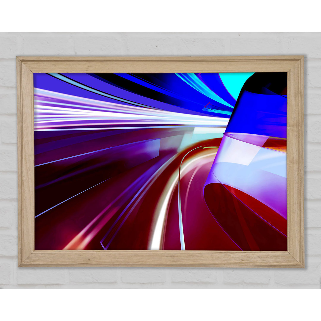 Leinwandbild Time Tunnel Rainbow Framed Print