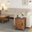 Table de chevet et table de bout moderne à deux niveaux 18 po avec station de charge pour chambre à coucher et salon 18 po-1040657654-1040657611