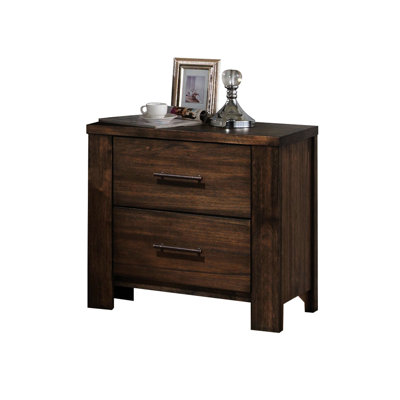 Oak Nightstand - Provides Ample Storage Space In Bedroom Classic Finish Complements Various Bedrooms