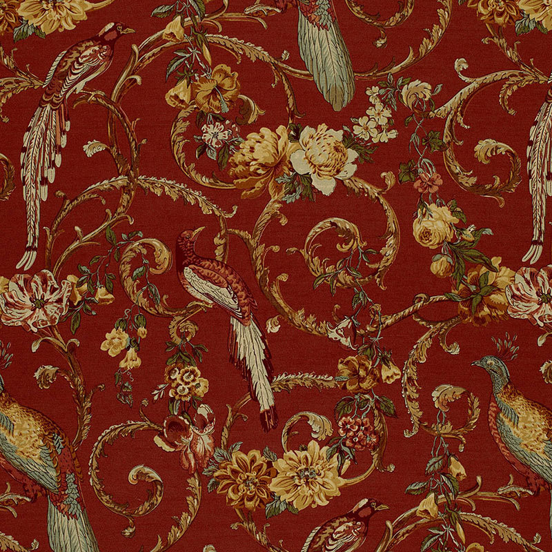 Madrigal Fabric, Brick Red