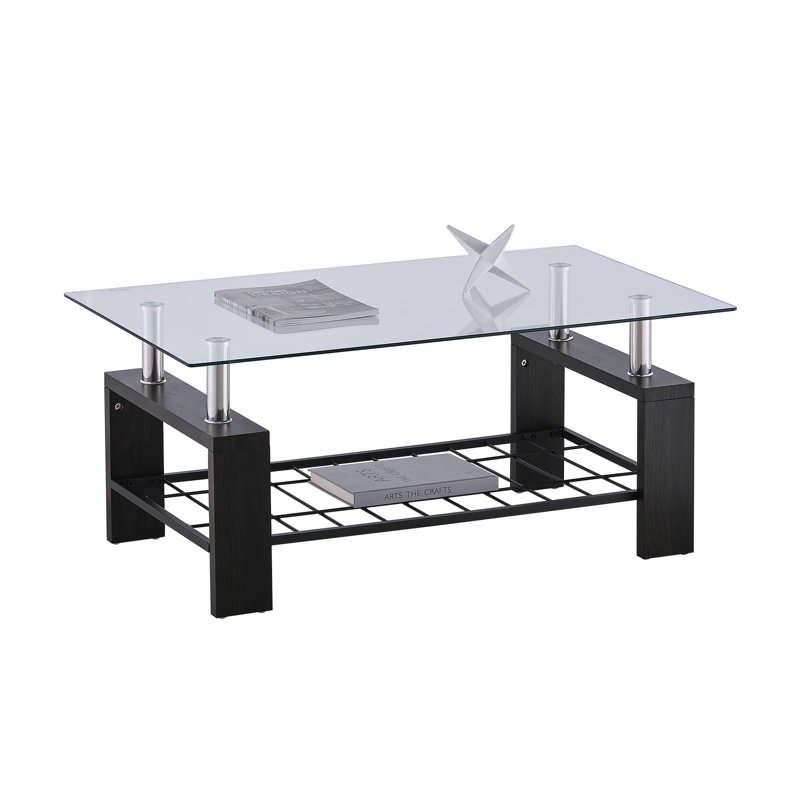 Bassel Four Leg Coffee Table, Black