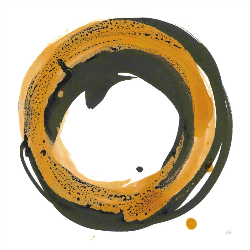 «Amber Enso IV» par Chris Paschke - peinture sur toile tendue, H 12 po x l 12 po