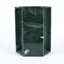 Table basse en marbre naturel, prisme hexagonal, finition polie brillante pour un style sophistiqué, 40 cm x 32 cm, luxueuse