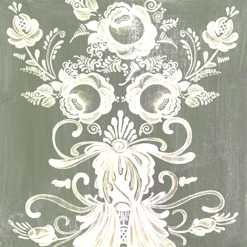 Patinaed Scroll II by Melissa Wang - Wrapped Canvas Painting, 91cm H x 91cm W