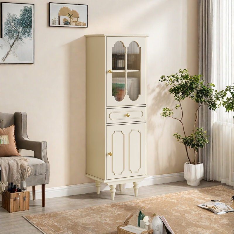 Armoire de rangement de style crème