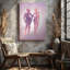 Reproduction d'art sur toile, "Esthétique douce et rêveuse" sur fond rose pastel qui s'estompe graduellement en toile-656763359