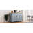 Kitchen Island With Modern Lines And Grey Blue Hue 54.62In Depth --1051518335-1051518333