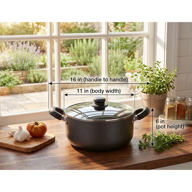 9 Qt Non Stick Aluminum Sauce Pot, 9 Qt