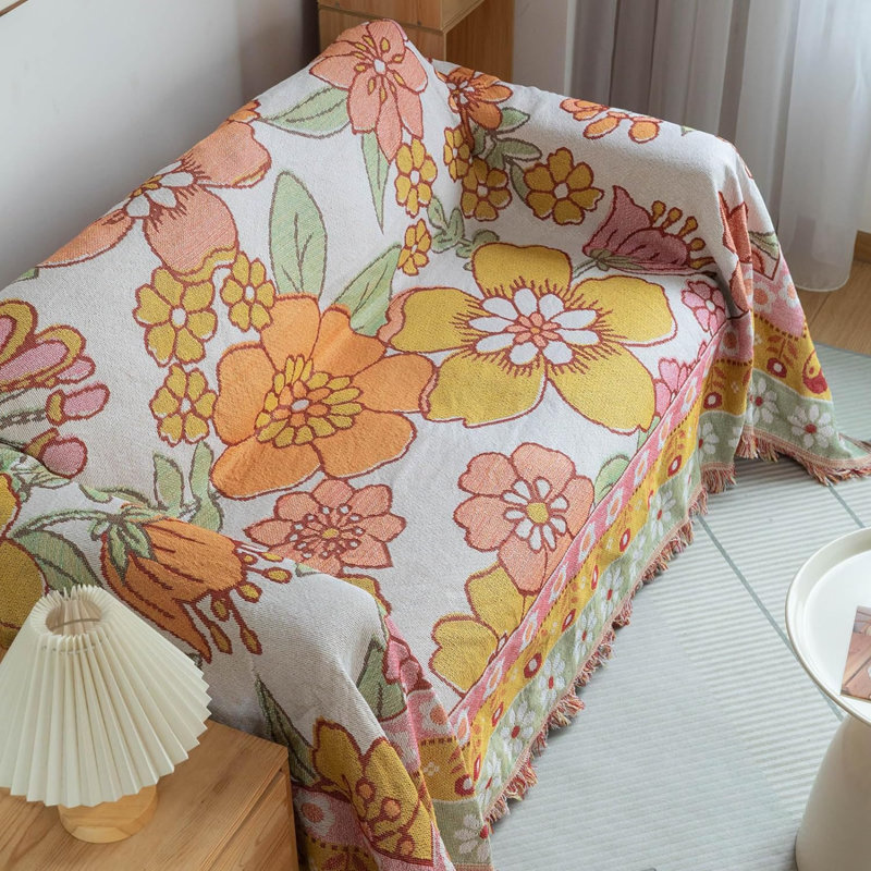 Housse réversible pour canapé à coussin en T