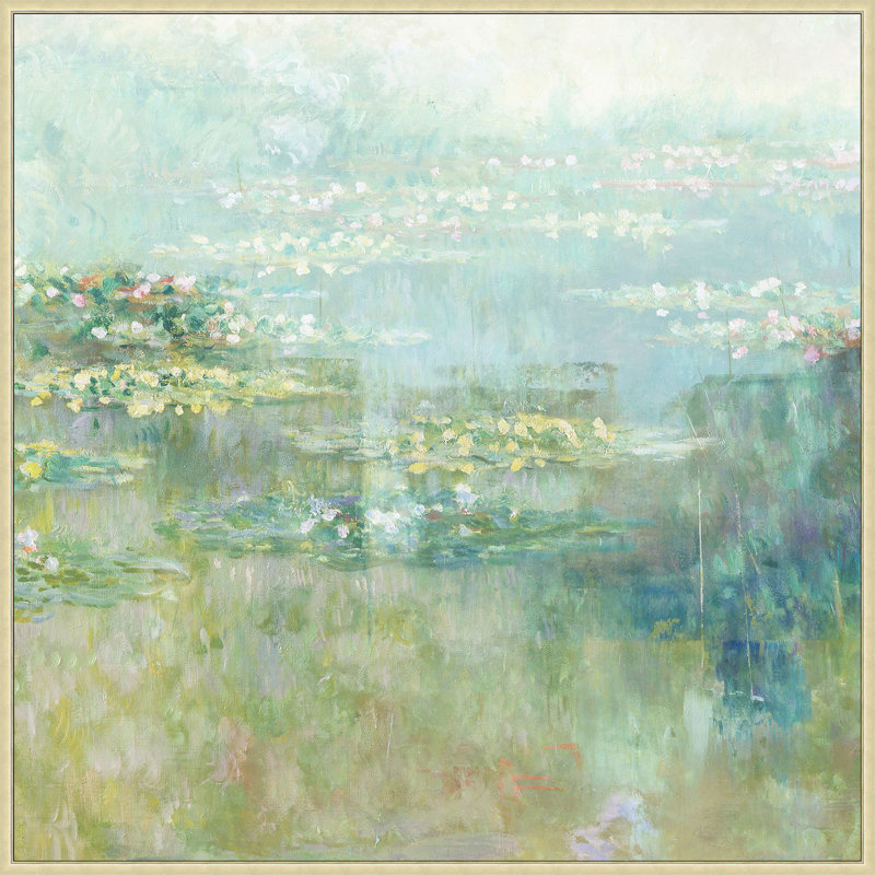 «Lily Pads», reproduction sur toile avec cadre flottant