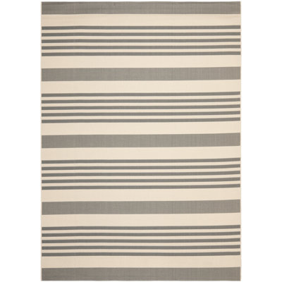 Camellia Striped Hand Woven Indoor / Outdoor Area Rug