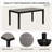 6-Piece Dining Table Set With Bench And Chairs, Dining Table Set For 6 With Bench, Wooden Dining Table Set