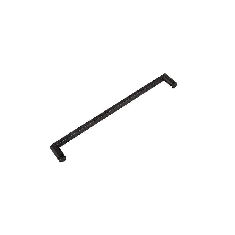 Barre d'appui de 50 cm (20 pouces) en acier inoxydable noir mat - Poignée de sécurité moderne pour salle de bain avec poignée ergonomique