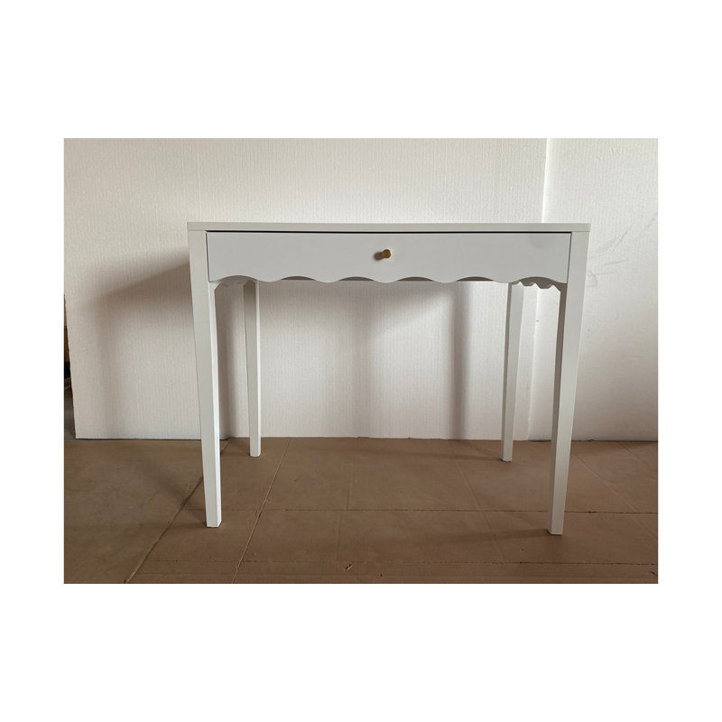 Meuble-lavabo compact avec tiroir festonné et poignée dorée