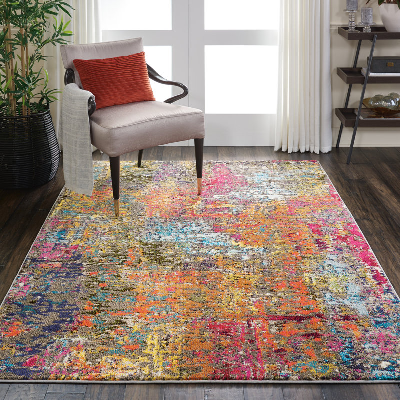 Abstract Indoor Rug, Rectangle 5'3" x 7'3"