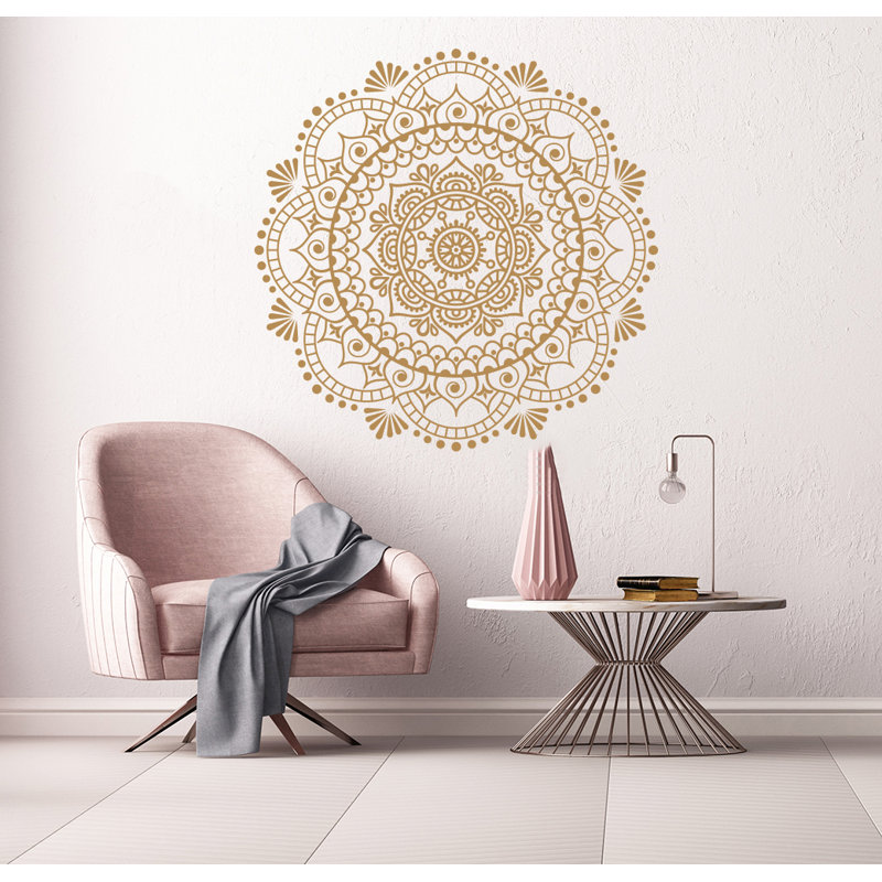 Adhésif décoratif Mandala Namaste Boho, Brun pâle