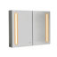 40 po X P 30 po Grande armoire à pharmacie rectangulaire en aluminium avec miroir H H
