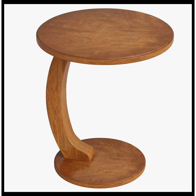 C-Shaped End Table, Round Sofa Side Table For Living Room
