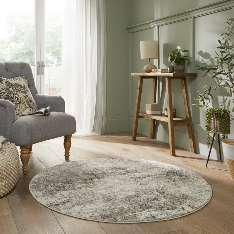 Edgeworth Abstract Machine Woven Cream Grey Area Rug, Rectangle 240cm x 340cm
