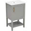 Meuble-lavabo de 20 po avec lavabo en céramique, porte à fermeture douce, poignée de bar et teinture - Finition peinte pour la fonctionnalité-133600179-133600181