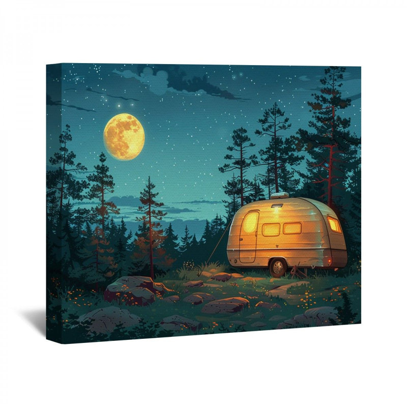 " Camping ", 20" H x 24" W x 2" D
