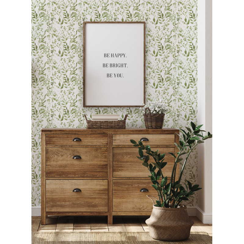Panneau de papier peint auto-adhésif, L 2 pi x H 18 pi, Vert