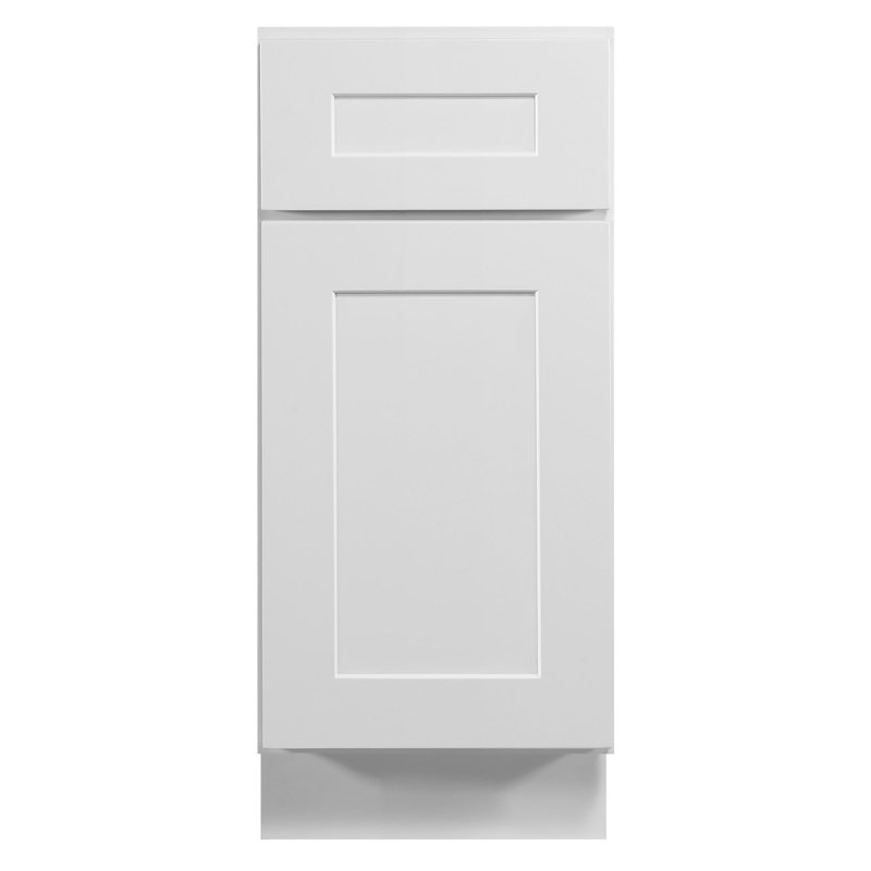 Design House Brookings Unassembled Shaker Base Kitchen Cabinet, White, 15" H x 34.5" W