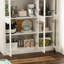 Armoire de salle à manger l 47,2 po x H 78,7 po avec porte en verre transparent