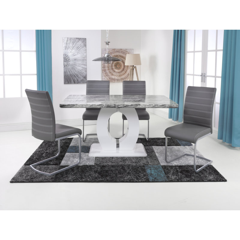Aunesty 4 - Person Dining Set, Grey