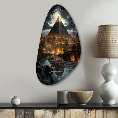 Pyramide antique Echoes I - Égypte, décoration murale irrégulière en forme d'automne