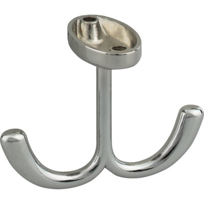 Double Zinc Ceiling Wall Mounted Robe Hook