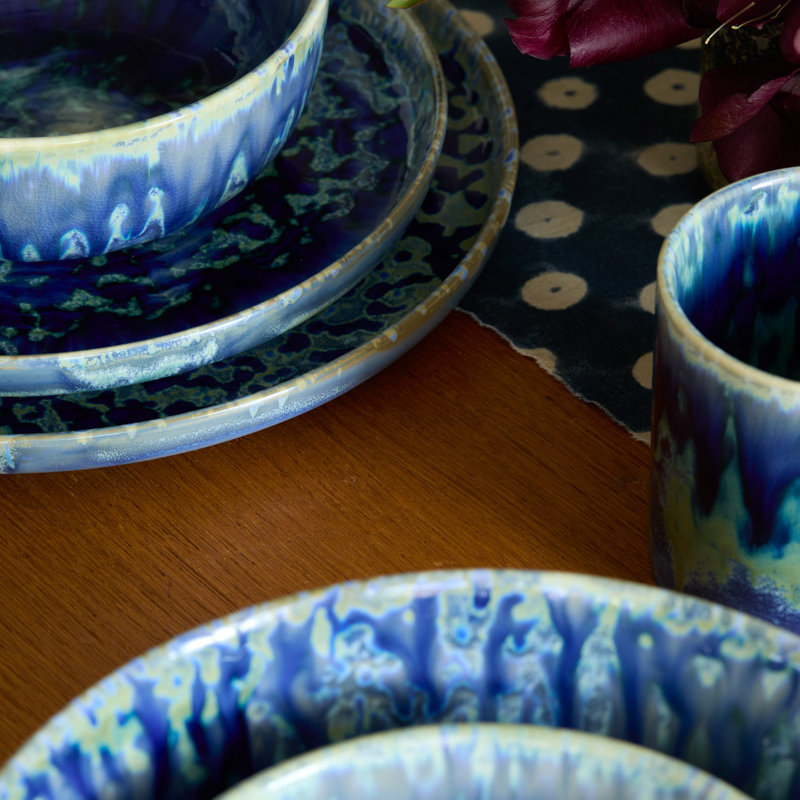 Hanami Stoneware Dinner Plate, Blue