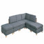 Canapé d'angle rembourré en tissu Dorris-793112340