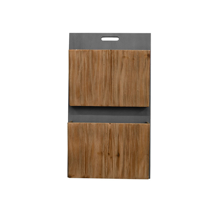 Support pour magazines à 2 niveaux en bois Ingle