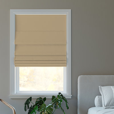 Sun Zero Morin Velvet 100% Blackout Cordless Roman Shade