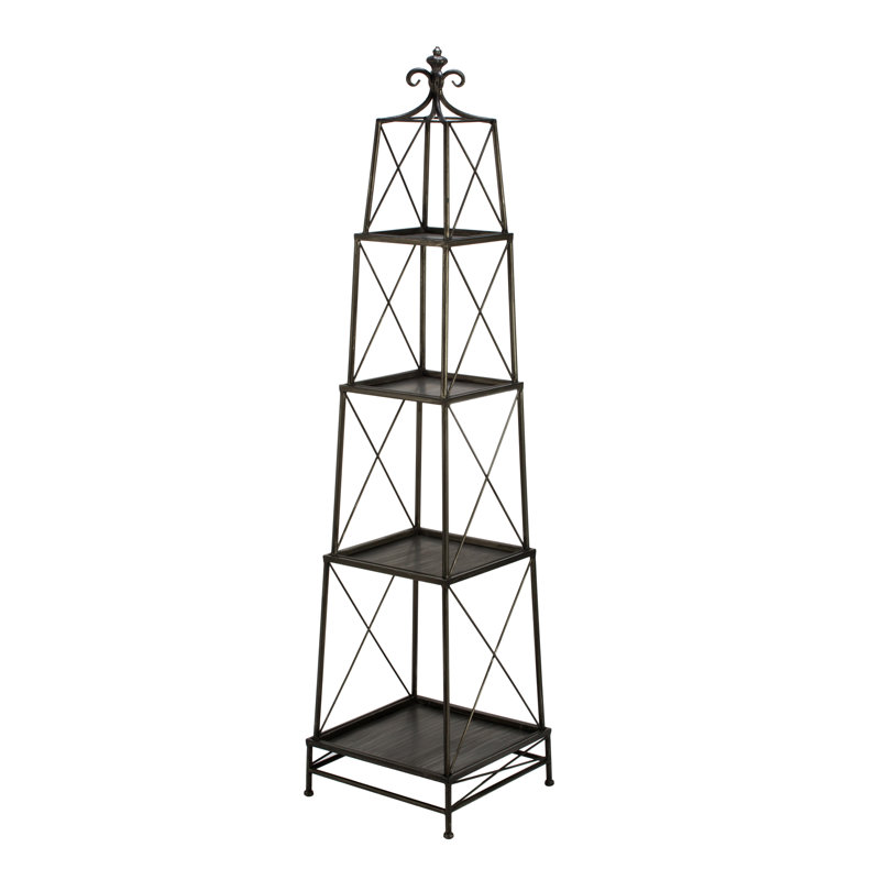 Étagère à livres en acier H 65,5 "x l 16,25" Gardea, Bronze
