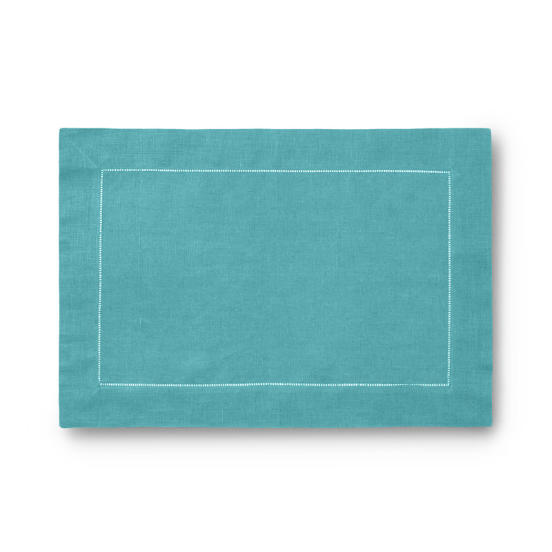 Festival Linen Rectangle Placemats, Teal