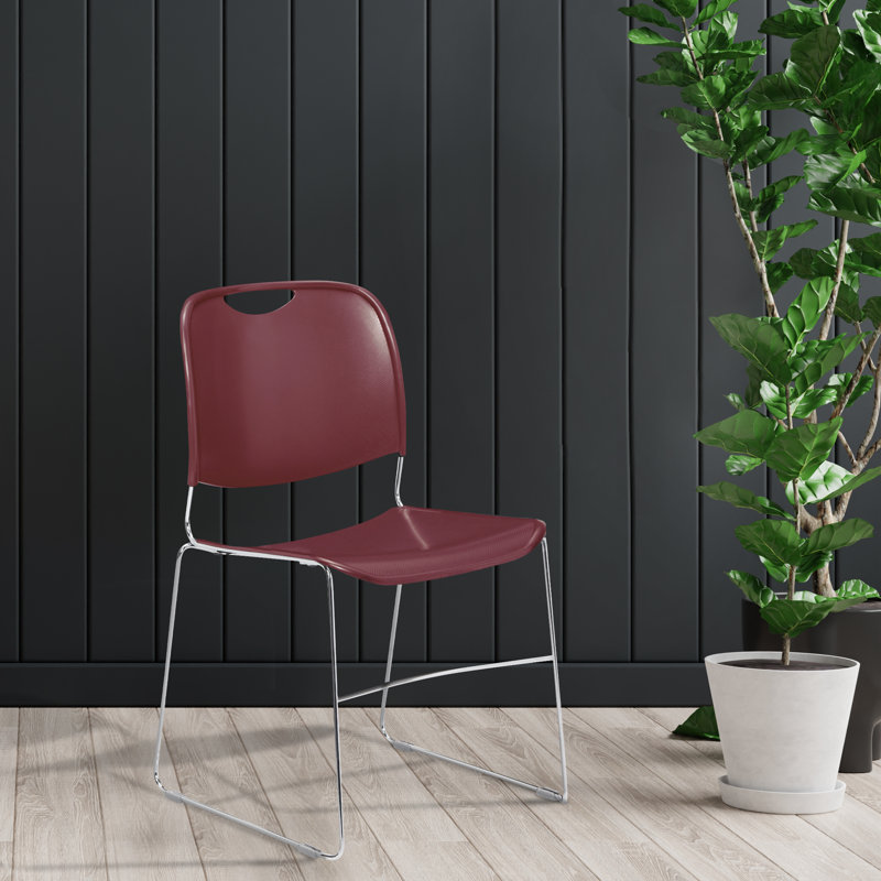 Chaise empilable en plastique NPS 8500 Series, Bourgogne