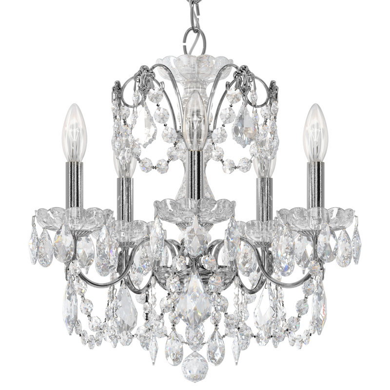 Century 5 - Light Chandelier, Polished Silver