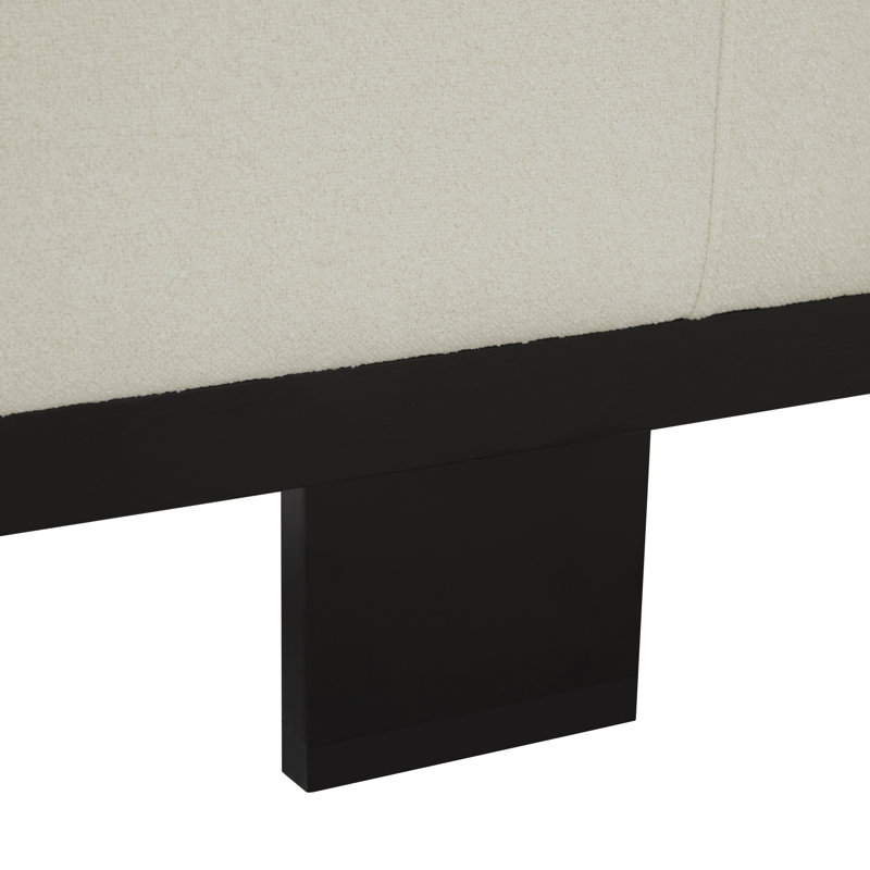Lilli Boucle Upholstered Bench, Black