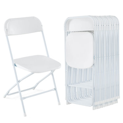 Ensemble de 16 chaises pliantes en métal avec siège et dossier en plastique Latitude Run®