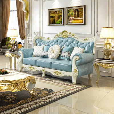 90.5'' Leather Sofa