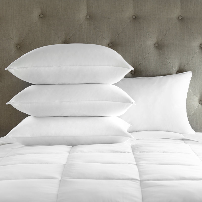 Eddie Bauer Soft Density Down Alternative Pillow 4-Pack - Hypoallergenic, Standard/Queen Jumbo Size
