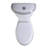 The Renovators Supply Inc. 0.8 GPF Elongated 16 Comfort Height Floor Mounted with Seat Included Toilet